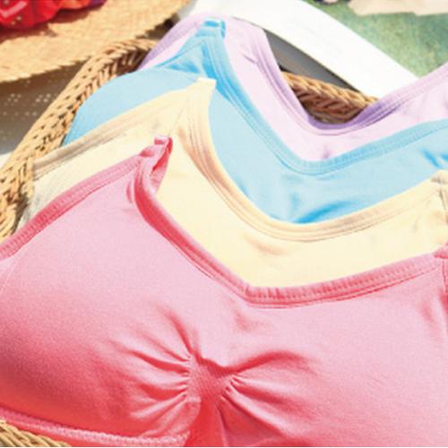 Patented thin cup without steel ring. Macaroon handcrafted crochet pattern Y-back style (4-color set)