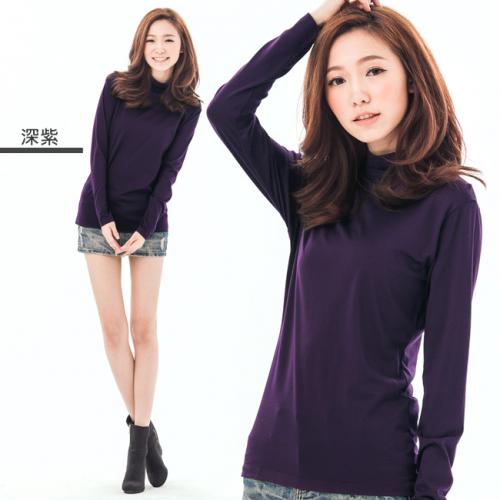 台灣製女吸濕保暖發熱衣-立領款