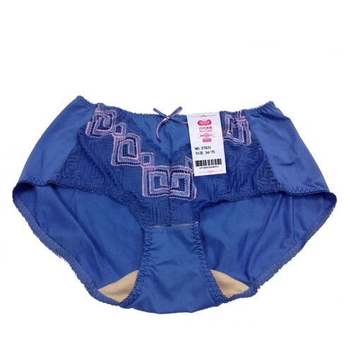 新現代幾何圖撞藍咖啡紗調整型內衣－配套內褲