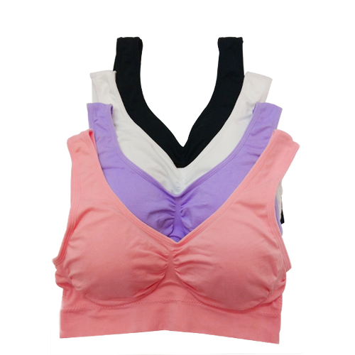 專利薄杯無鋼圈 素色運動背心-(4色組)