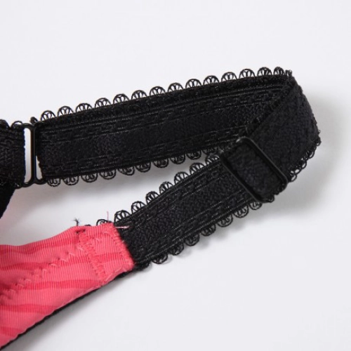 條紋滑面時尚 機能型低脊心內月牙 深V調整型內衣