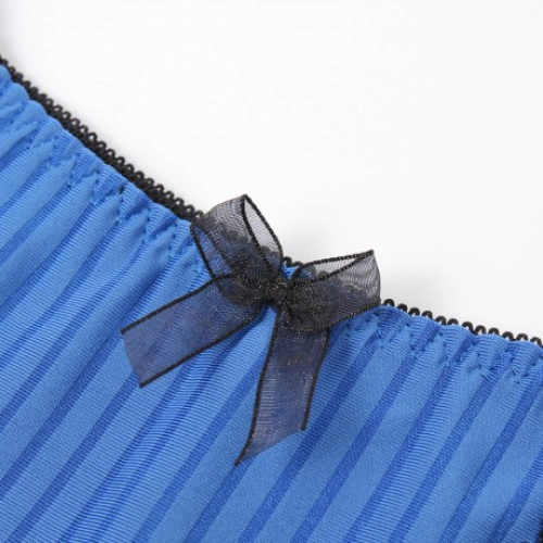 Striped smooth surface fashionable functional low spine heart crescent deep V adjustment to underwear matching underwear