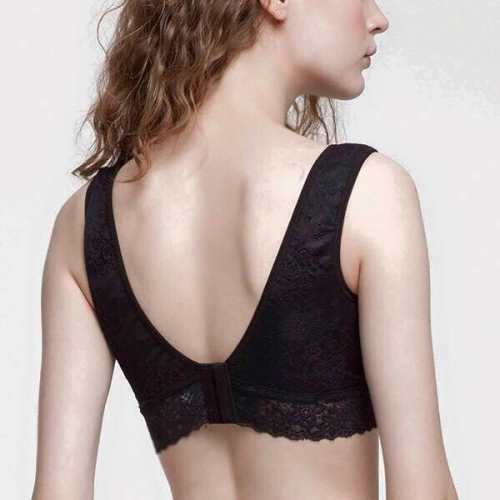 All-day antimicrobial lace bralette without underwire, multi-functional