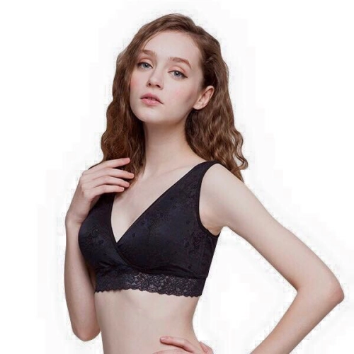 All-day antimicrobial lace bralette without underwire, multi-functional - Wireless