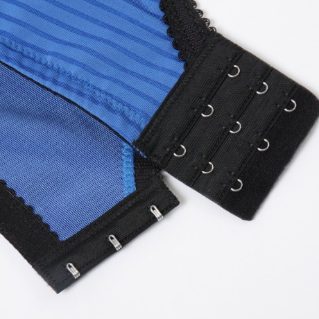 條紋滑面時尚 機能型低脊心內月牙 深V調整型內衣