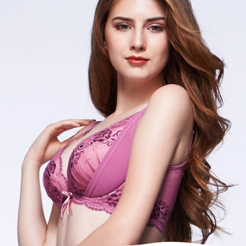 玫瑰花蕾絲月牙調整型內衣