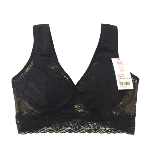 All-day antimicrobial lace bralette without underwire, multi-functional