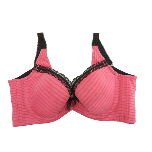 條紋滑面時尚 機能型低脊心內月牙 深V調整型內衣