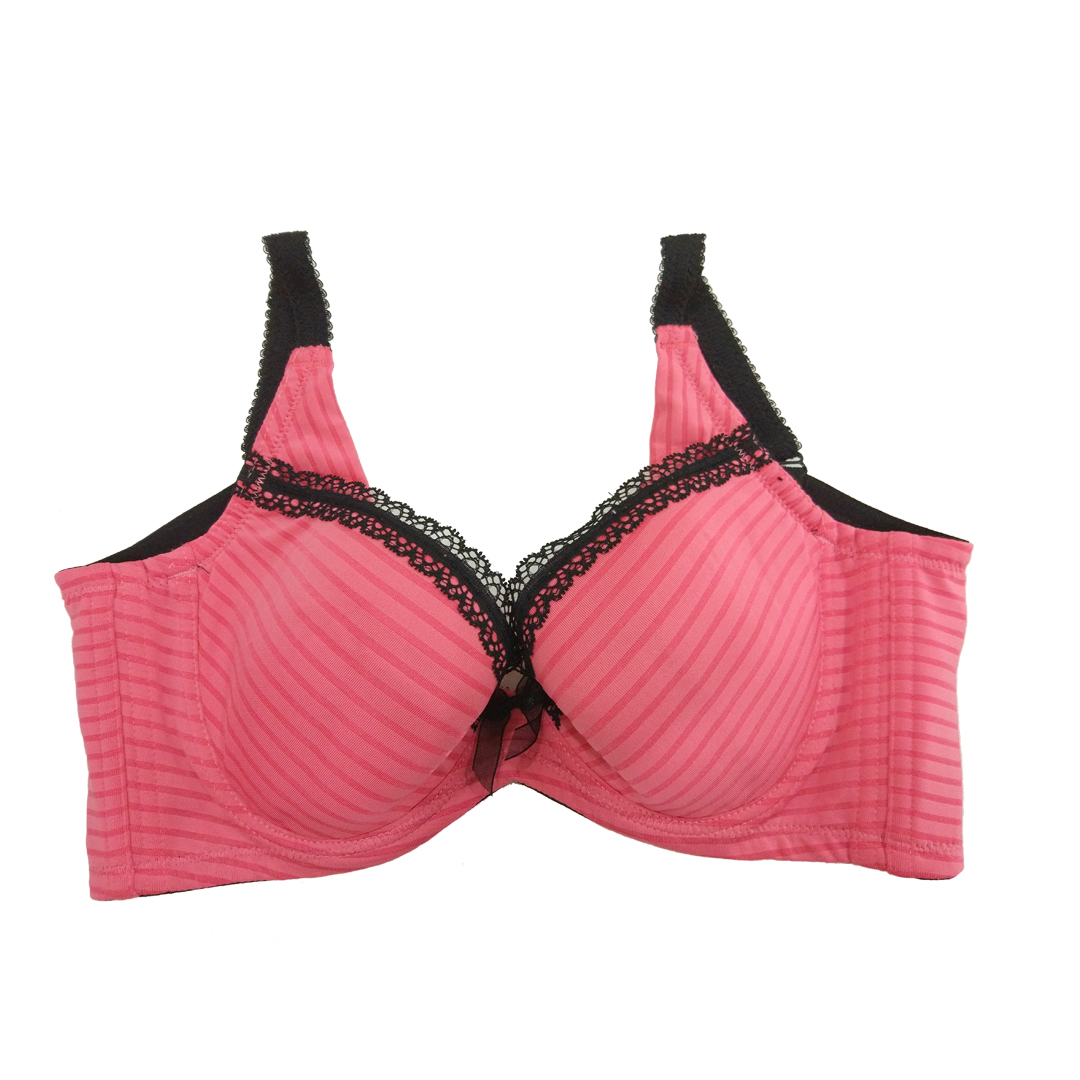 條紋滑面時尚 機能型低脊心內月牙 深V調整型內衣