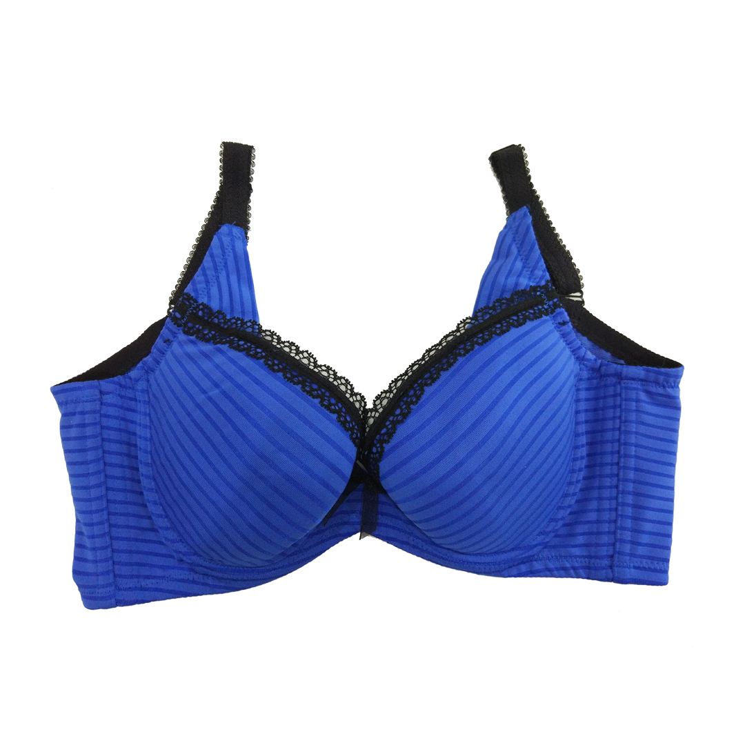 條紋滑面時尚 機能型低脊心內月牙 深V調整型內衣