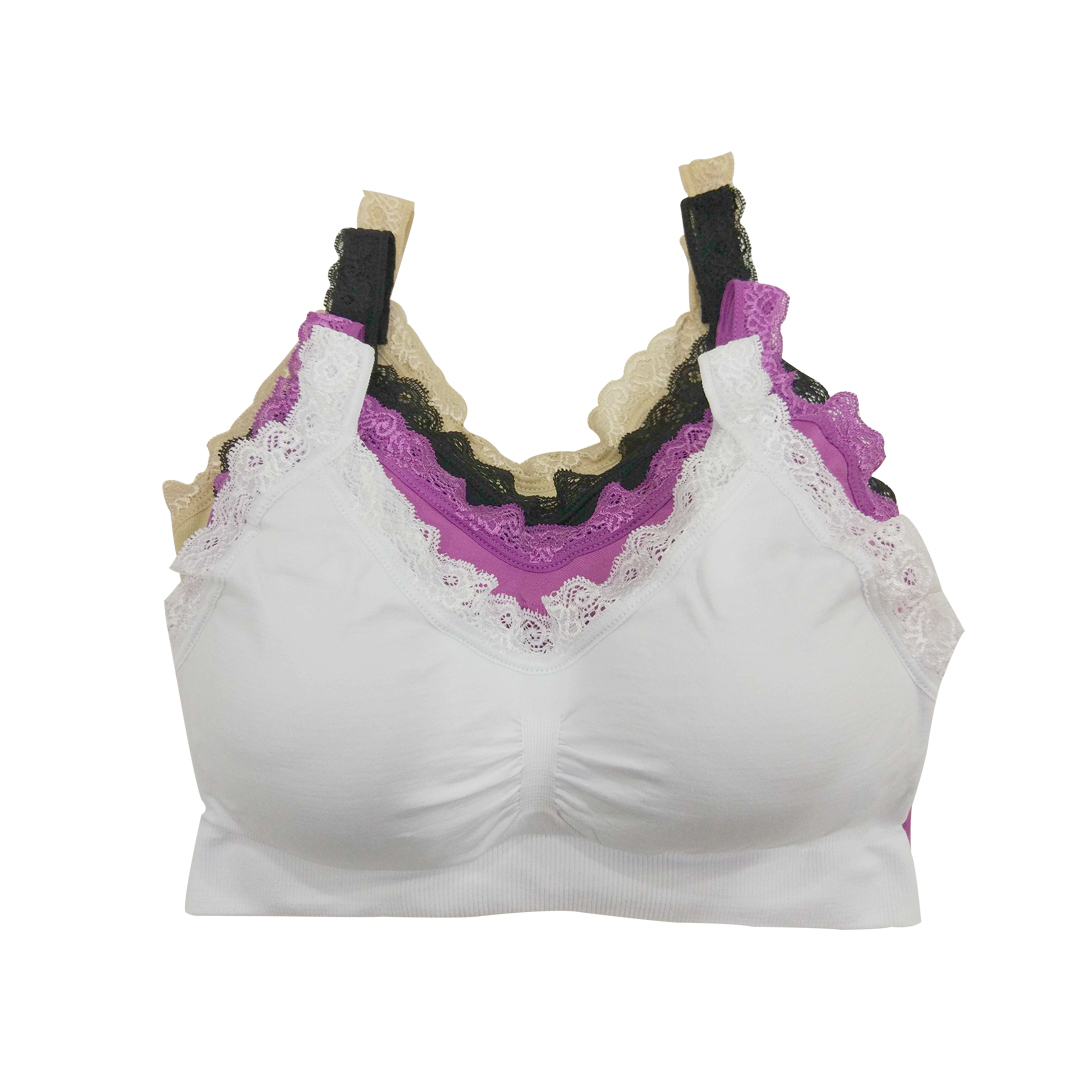 8-12團購VIP再95折，專利健康杯無鋼圈蕾絲吊帶可調式內衣4件組