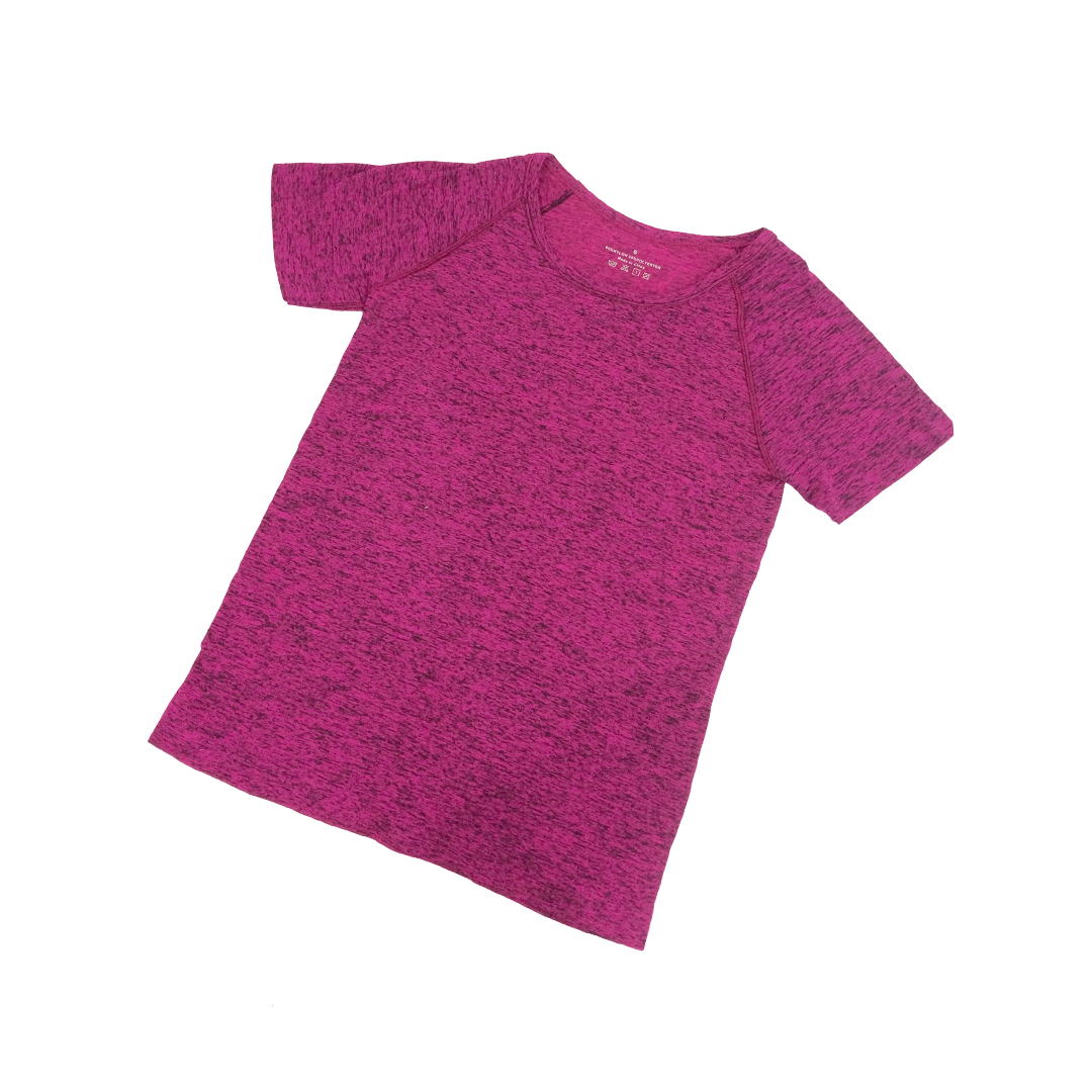 緞染修身薄款透氣瑜伽服運動短袖棉衣