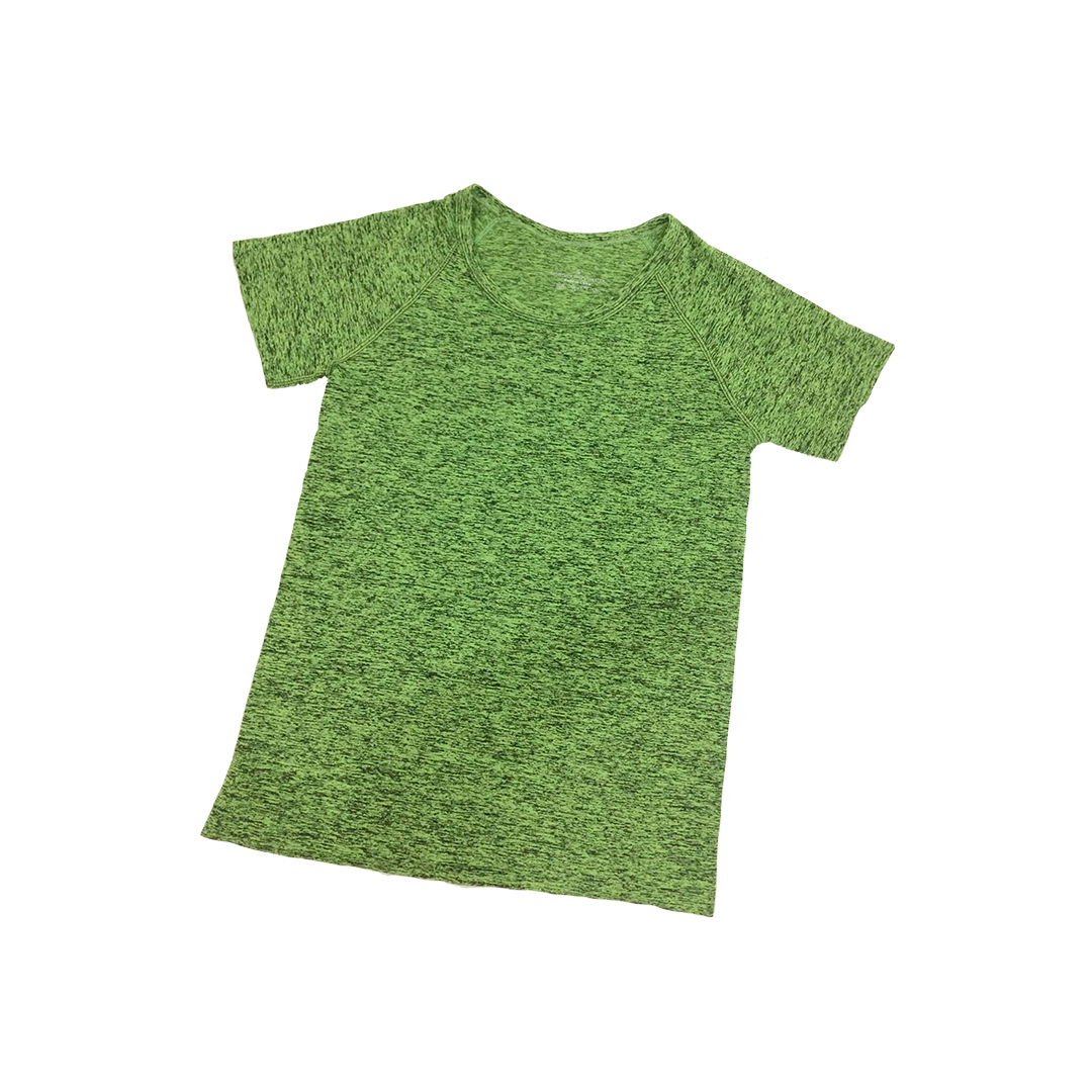 緞染修身薄款透氣瑜伽服運動短袖棉衣