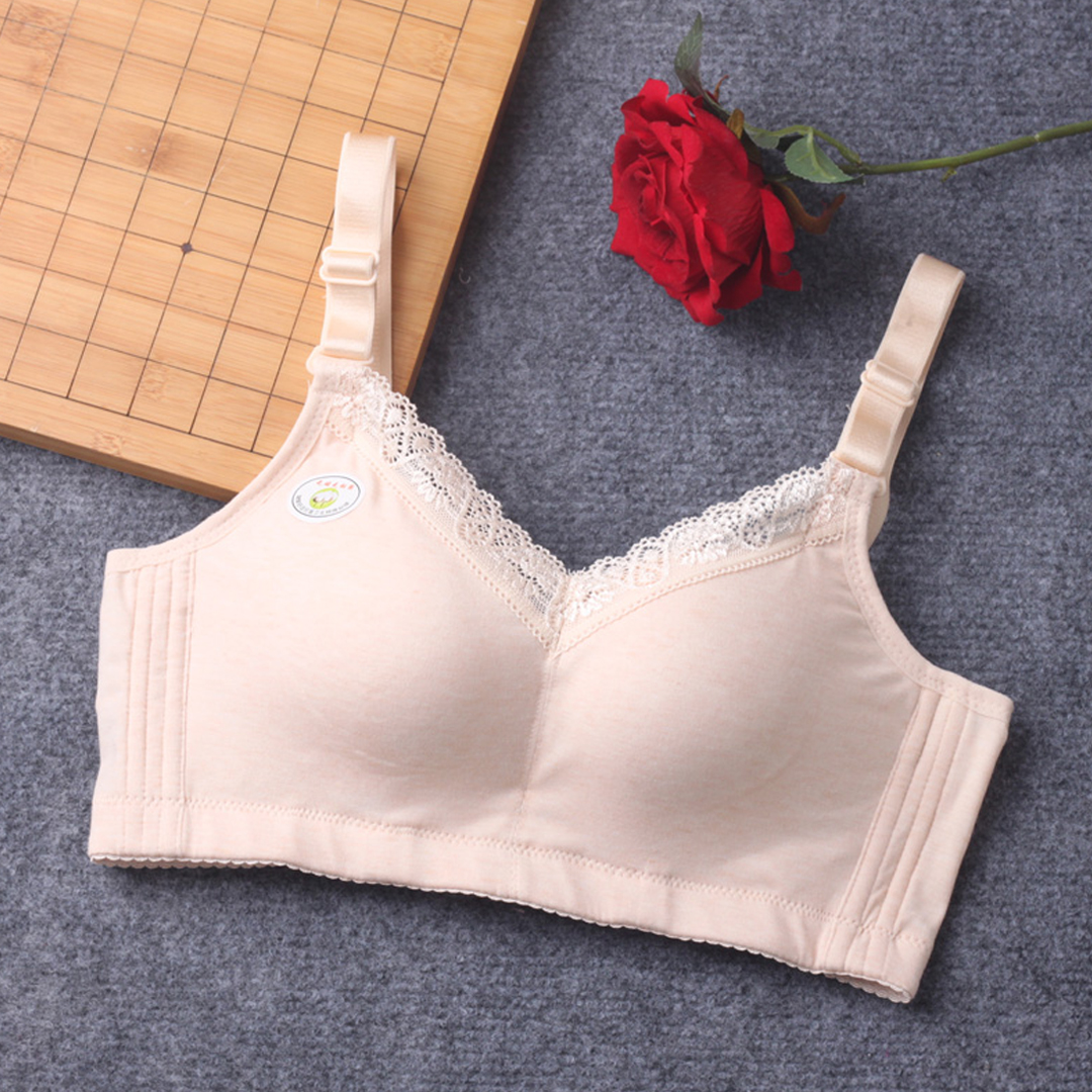 簡約純棉薄款無磁無鋼圈聚攏運動內衣