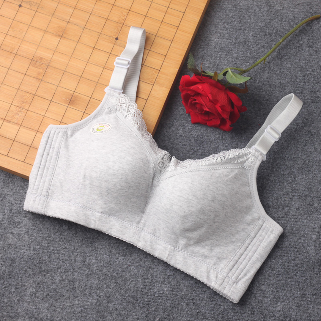 簡約純棉薄款無磁無鋼圈聚攏運動內衣