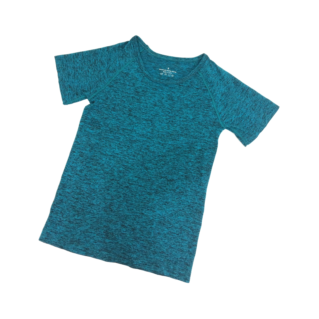 緞染修身薄款透氣瑜伽服運動短袖棉衣