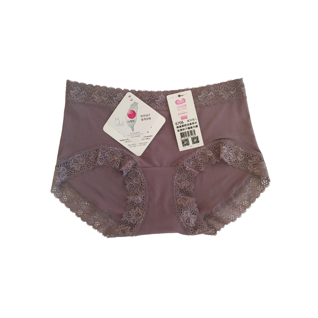 蜂巢網眼涼感奈米吸濕排汗纖維內褲