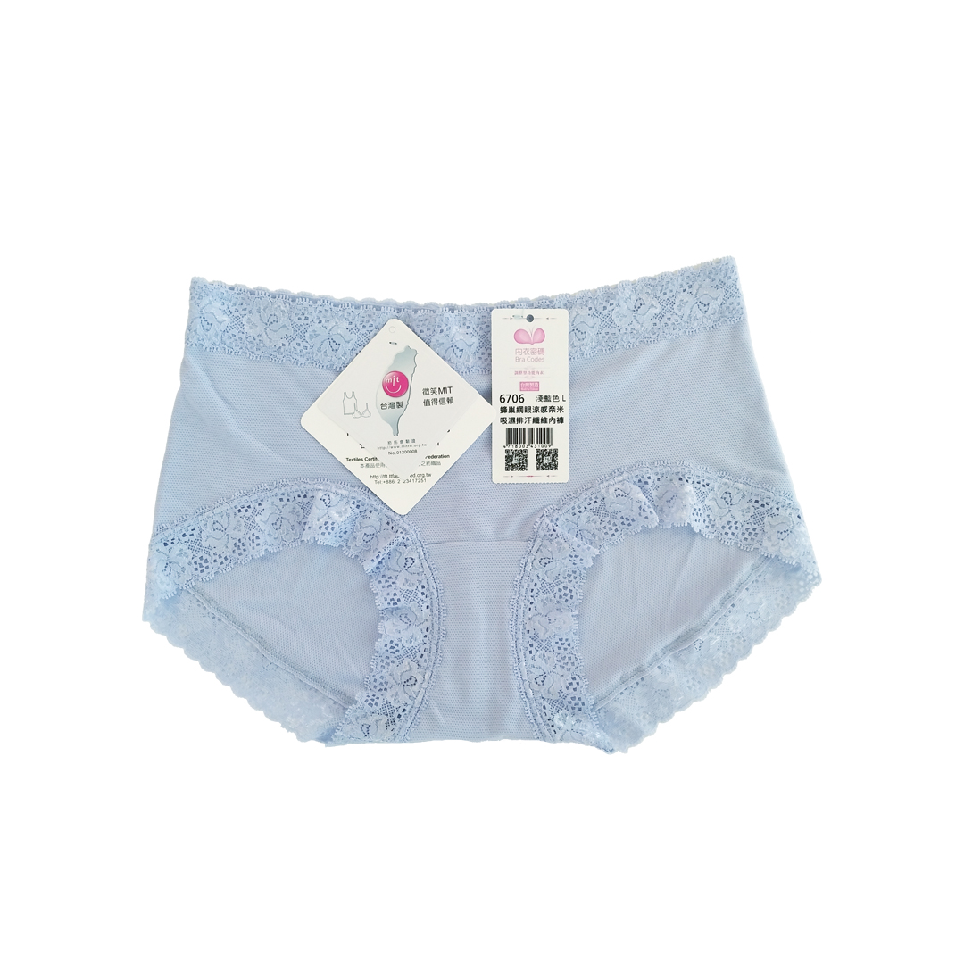 蜂巢網眼涼感奈米吸濕排汗纖維內褲