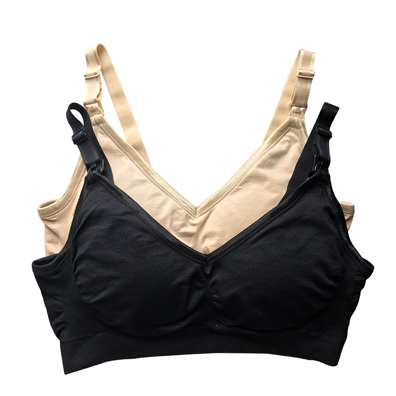 前開扣無鋼圈防下垂哺乳內衣 2件組