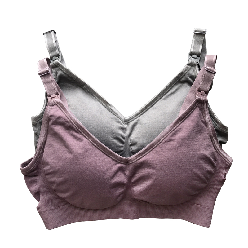 前開扣無鋼圈防下垂哺乳內衣 2件組