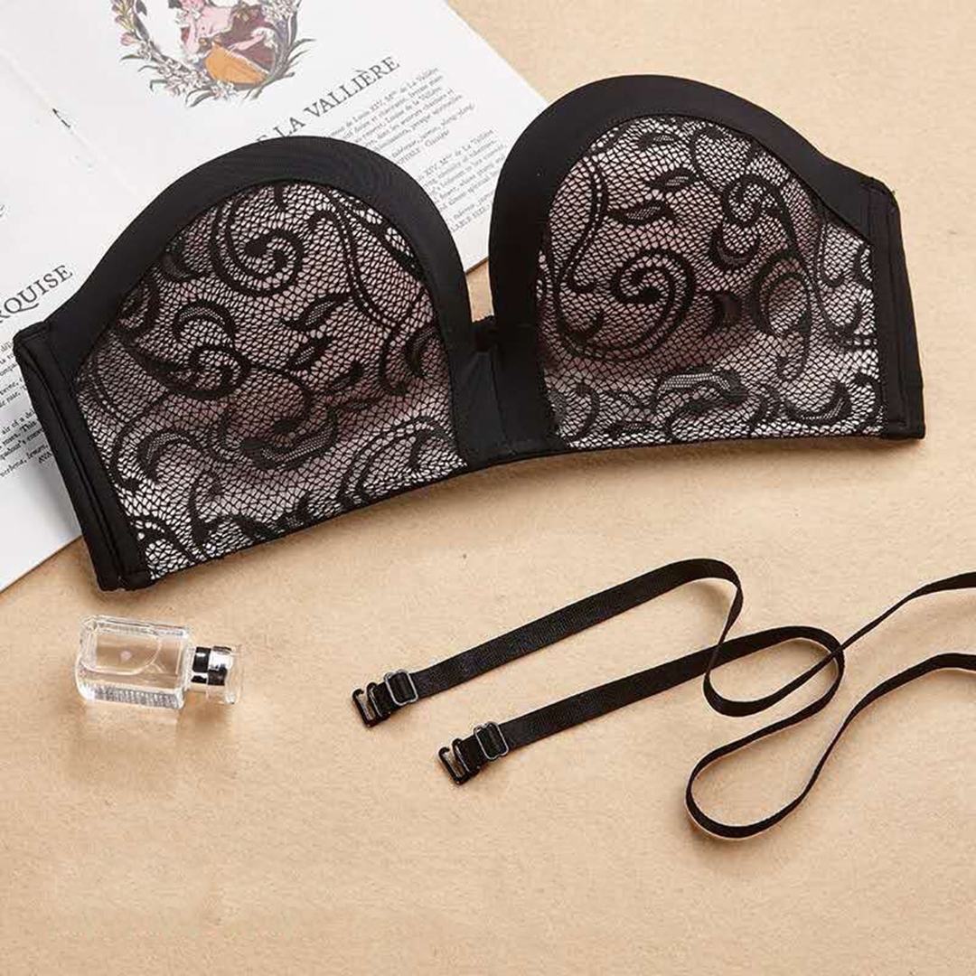 兩手捧胸立體杯晚禮服BRA配多種穿法肩帶及背帶-超防滑