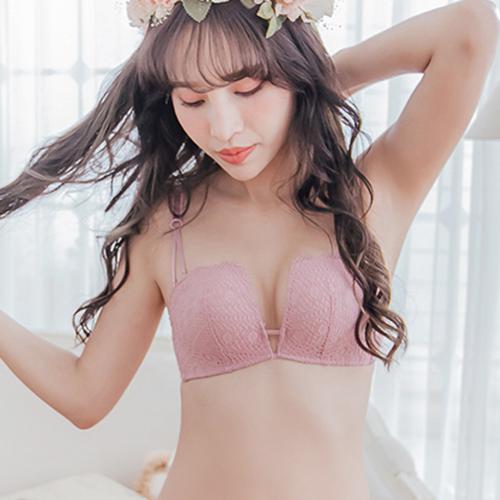 全蕾絲深V聚攏透氣內衣