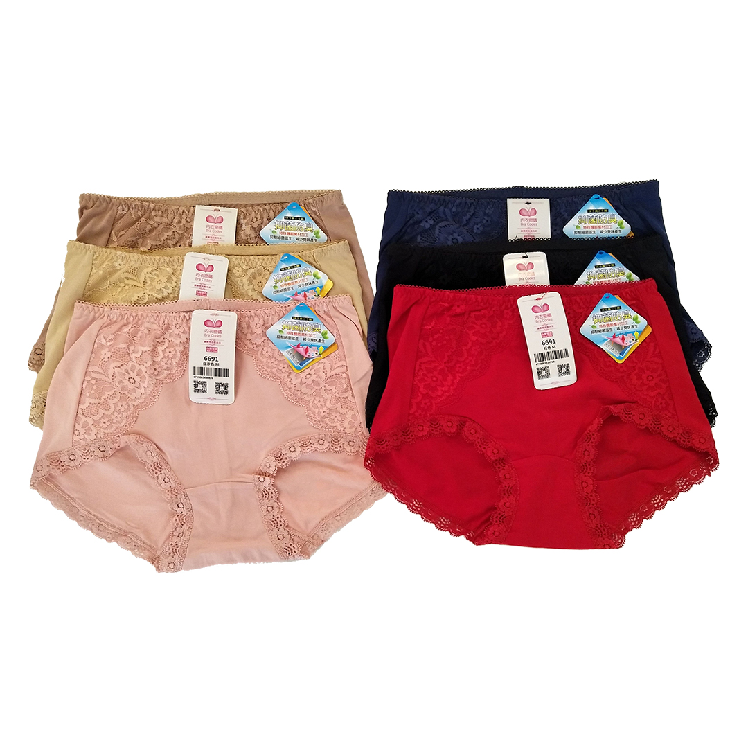 莫代爾棉中腰性感 蕾絲提臀內褲