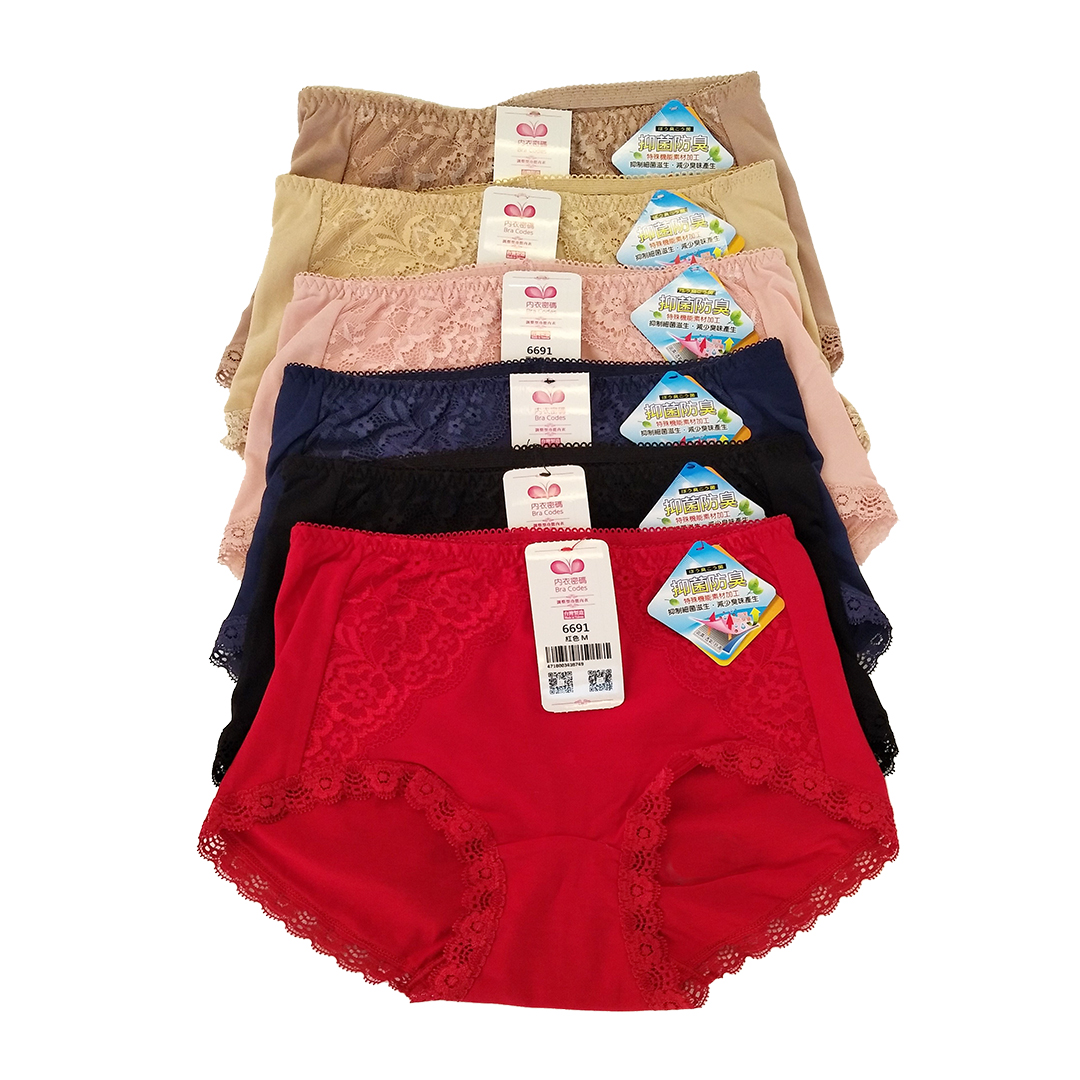 莫代爾棉中腰性感 蕾絲提臀內褲
