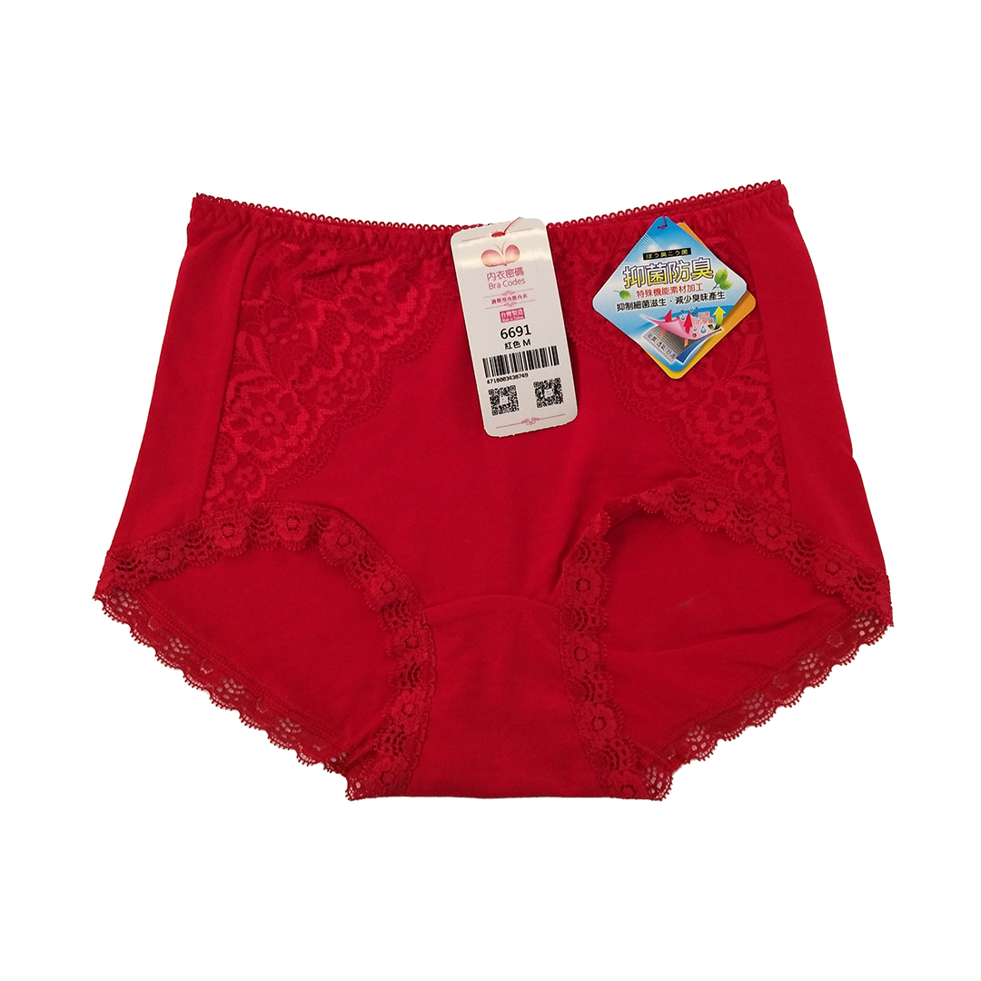 莫代爾棉中腰性感 蕾絲提臀內褲