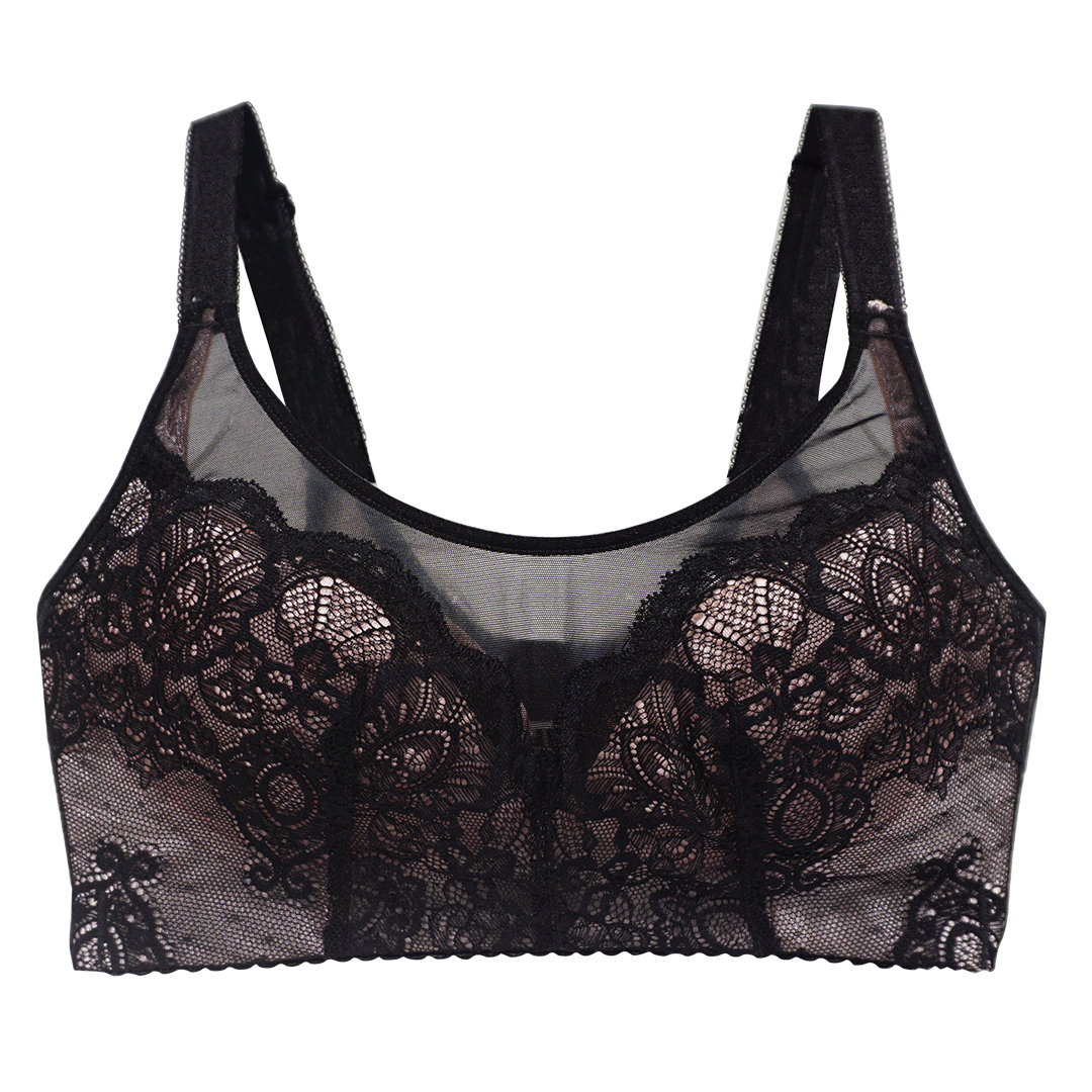 薄款透氣側加高收副乳無鋼圈內衣