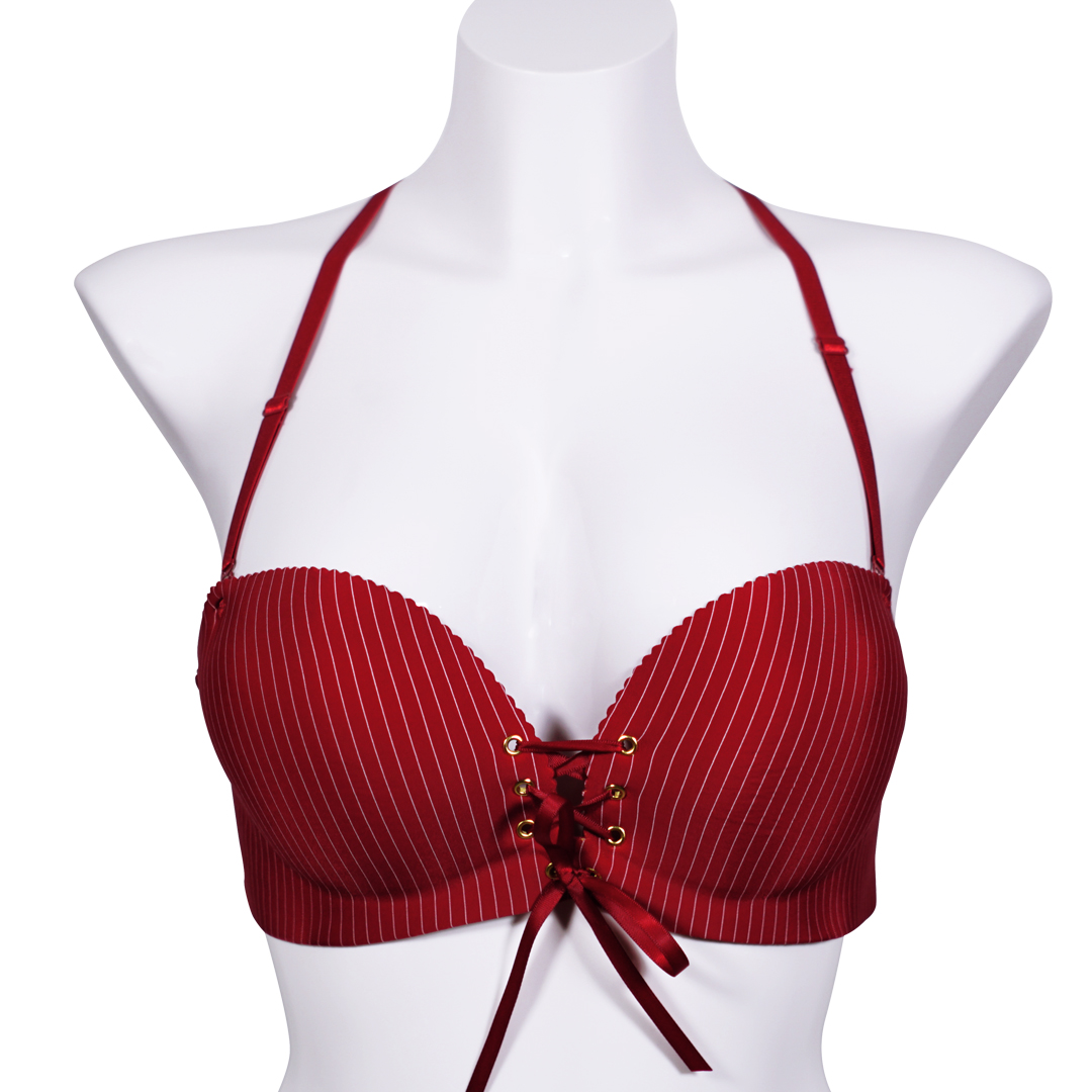 最新條紋透氣拉繩集中晚禮服百搭隱形內衣