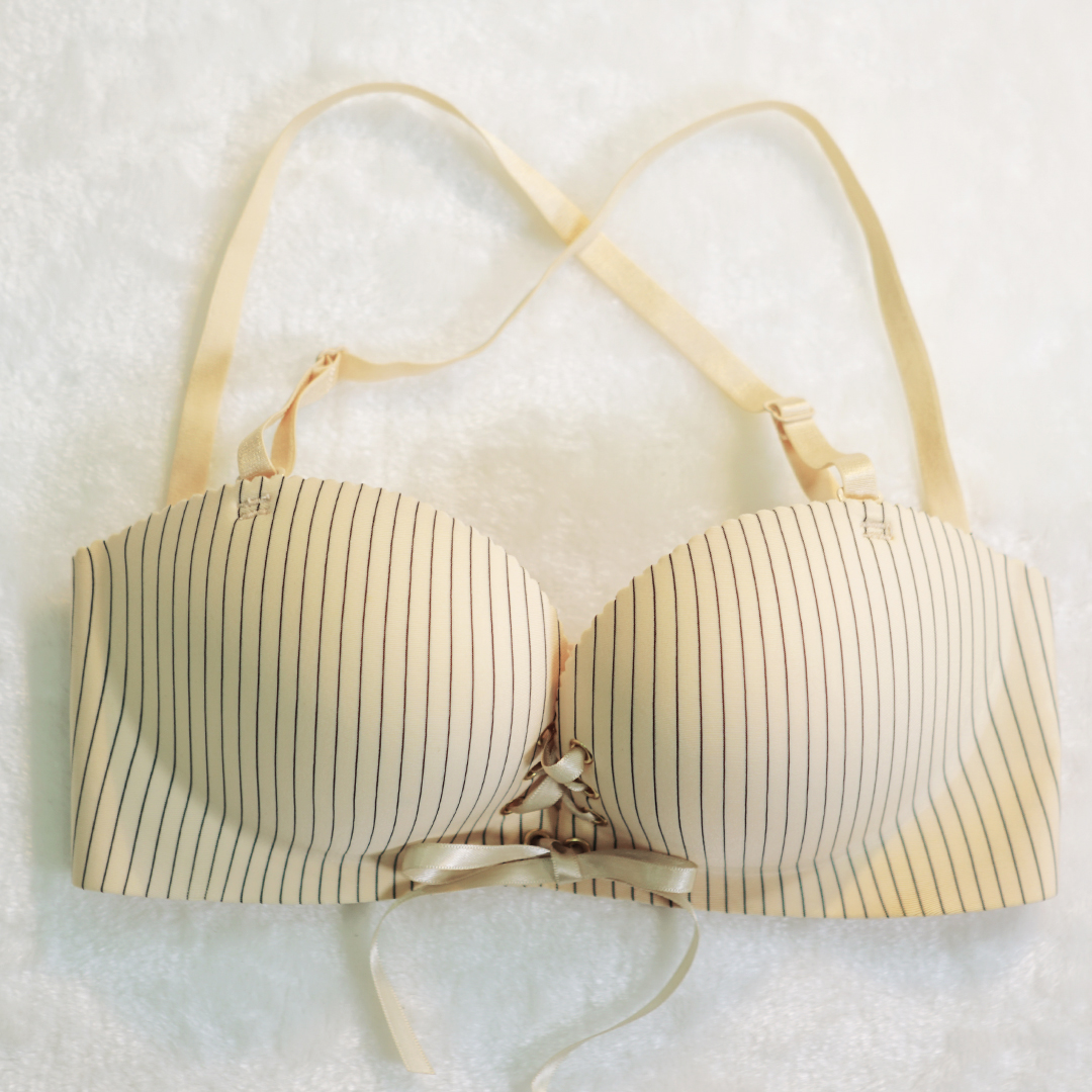 最新條紋透氣拉繩集中晚禮服百搭隱形內衣