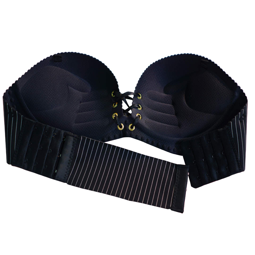 最新條紋透氣拉繩集中晚禮服百搭隱形內衣