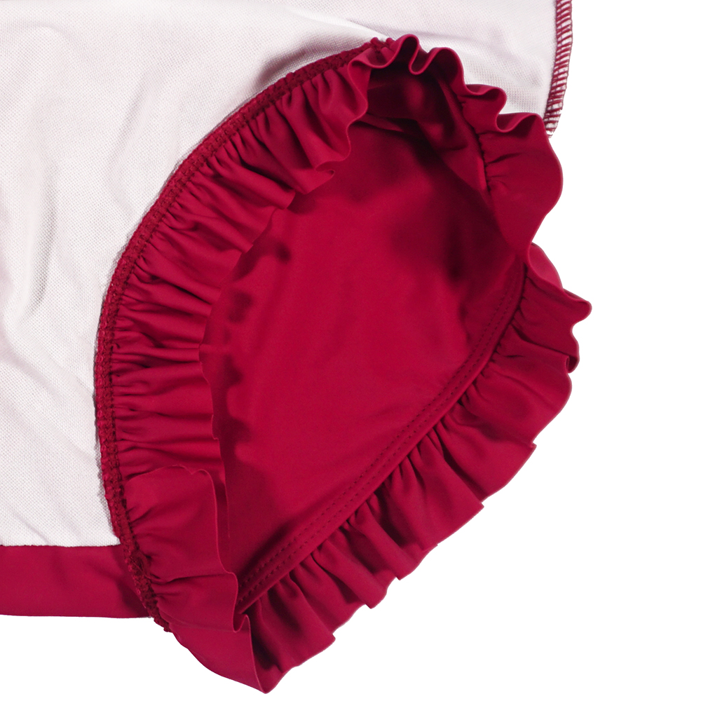 時尚連體平角掛脖泳衣