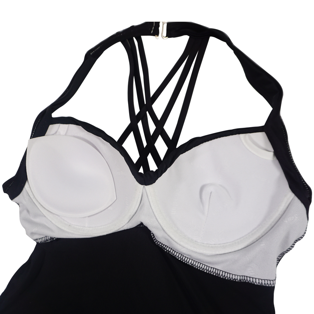 性感美背裙式鋼托大碼泳衣