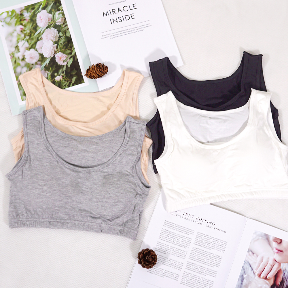 彈性莫代爾罩杯短小背心