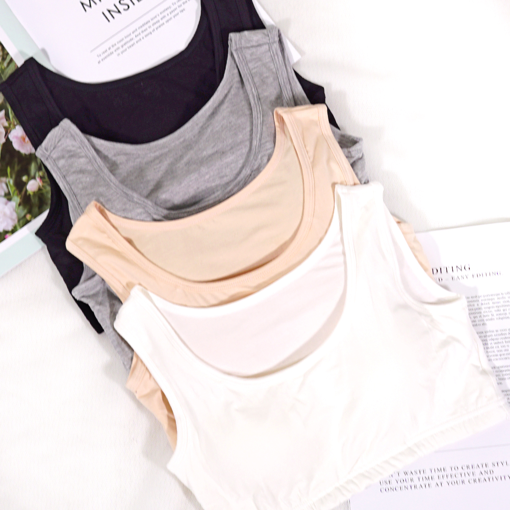 彈性莫代爾罩杯短小背心