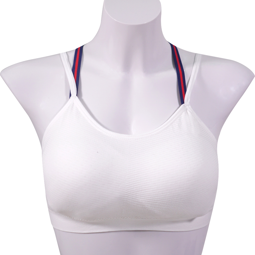 斜紋雙肩帶交叉美背英倫風運動內衣