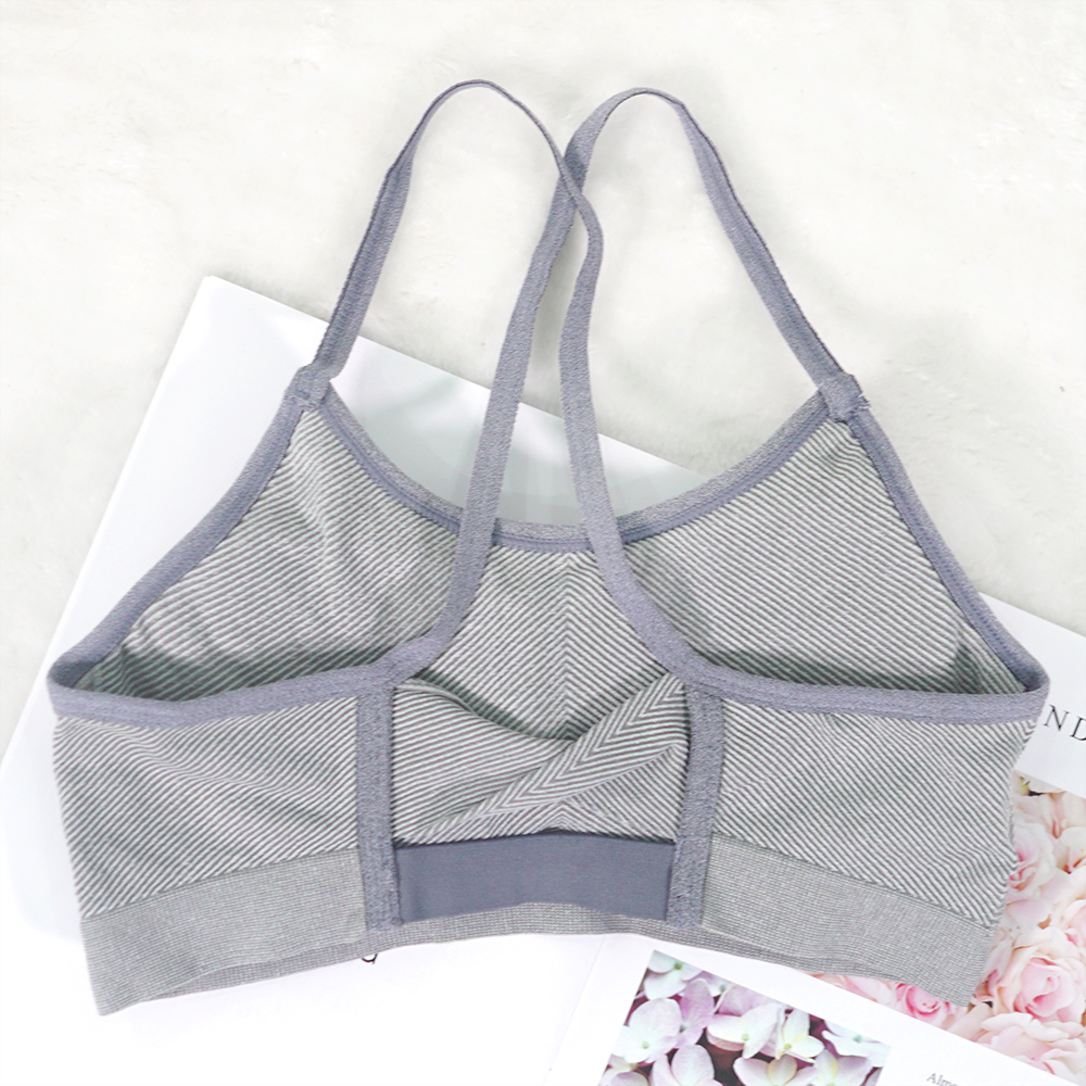 簡約斜紋交叉美背睡眠運動內衣