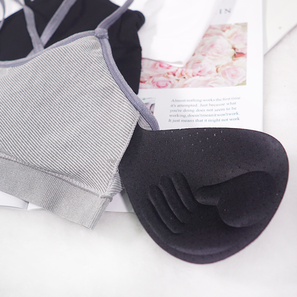 簡約斜紋交叉美背睡眠運動內衣