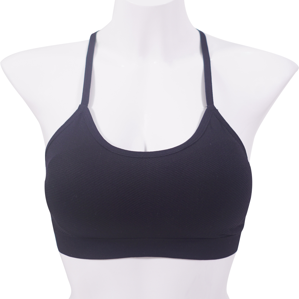 簡約斜紋交叉美背睡眠運動內衣