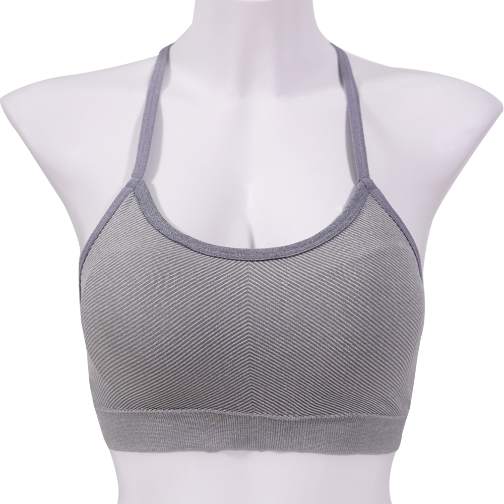 簡約斜紋交叉美背睡眠運動內衣