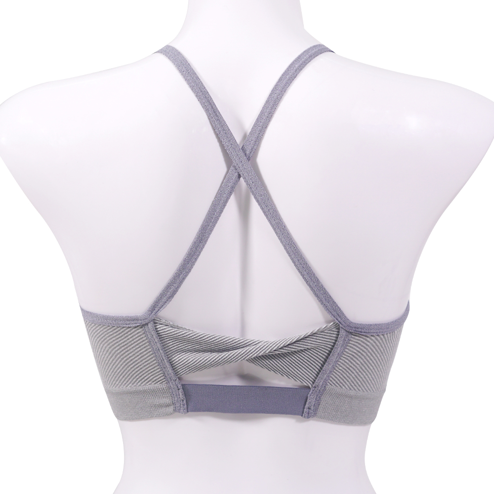 簡約斜紋交叉美背睡眠運動內衣