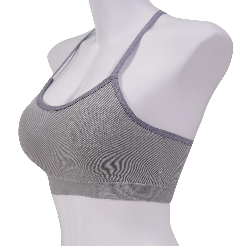 簡約斜紋交叉美背睡眠運動內衣