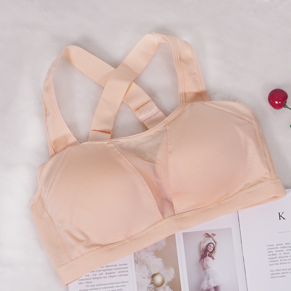 透氣拼網紗交叉背運動背心