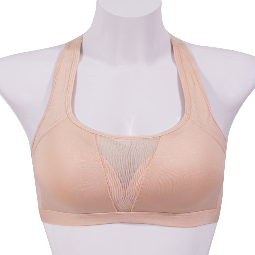 透氣拼網紗交叉背運動背心