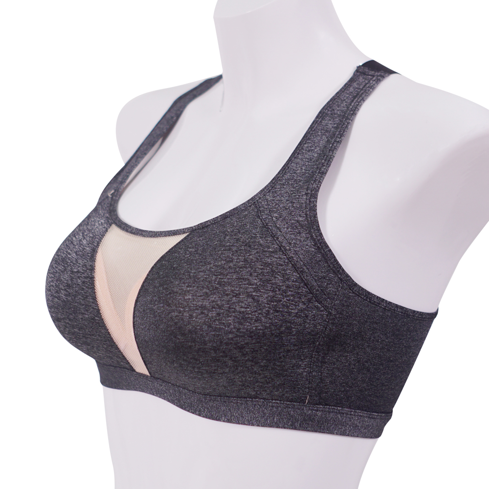 透氣拼網紗交叉背運動背心