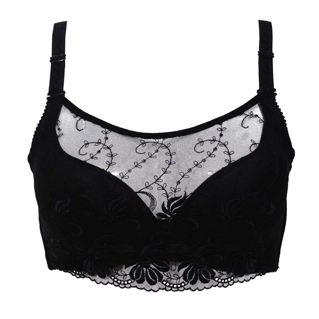 防走光法式蕾絲無圈托高調整型內衣