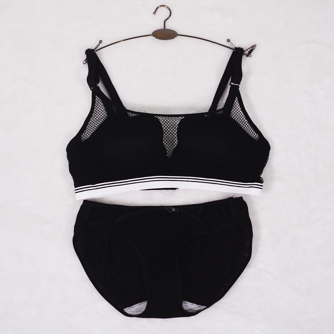 性感網格抹胸式聚攏透氣內衣