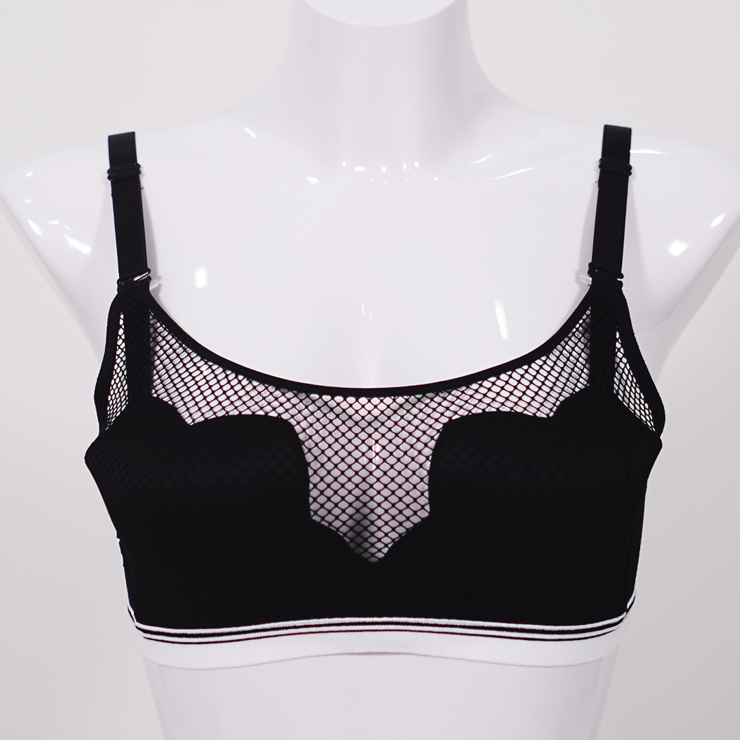 性感網格抹胸式聚攏透氣內衣